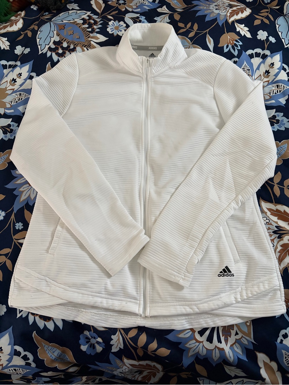 Womens White adidas Ultimate365 Full-zip Jacket